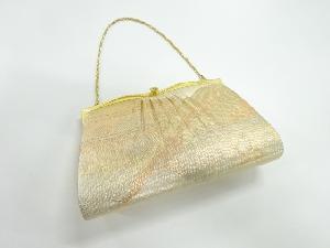 リサイクル　佐賀錦花唐草模様織出し和装バッグ